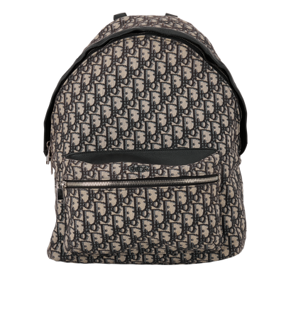 Rider Backpack, &pound;1,200, Handbags, Beige/Black/Blue, Canvas, Front view